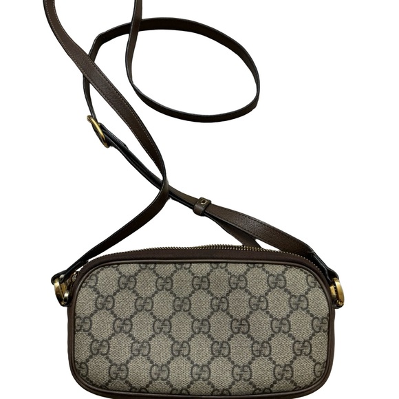 Gucci Mini Supreme Ophidia GG Canvas Crossbody Bag with Web Stripe - Picture 2 of 13